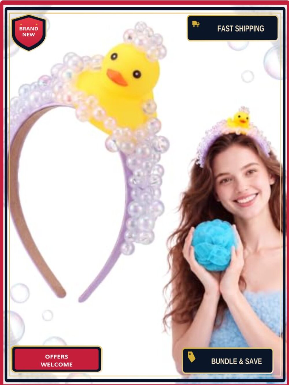 Duck Soap Bubble Headband Costume Cosplay Party Hair Accessory